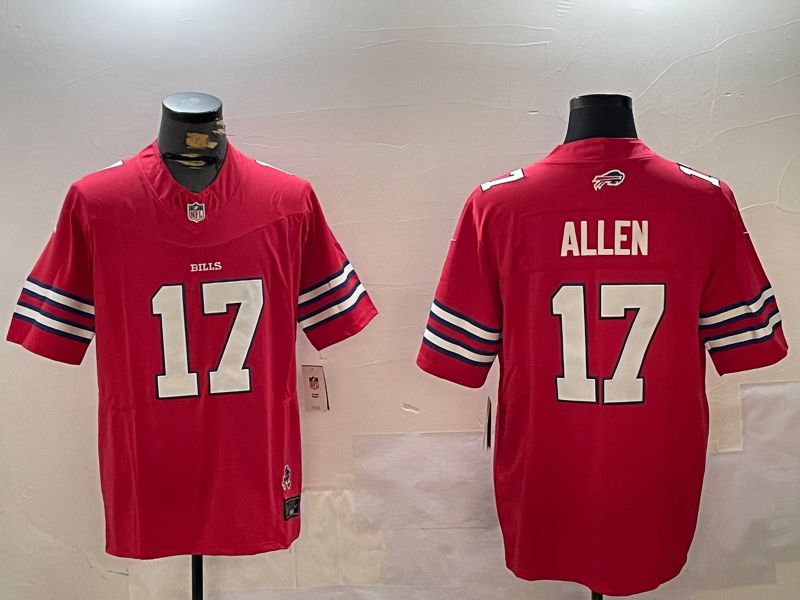Men Buffalo Bills #17 Allen Red Second generation 2024 Nike Limited NFL Jersey style 2->buffalo bills->NFL Jersey